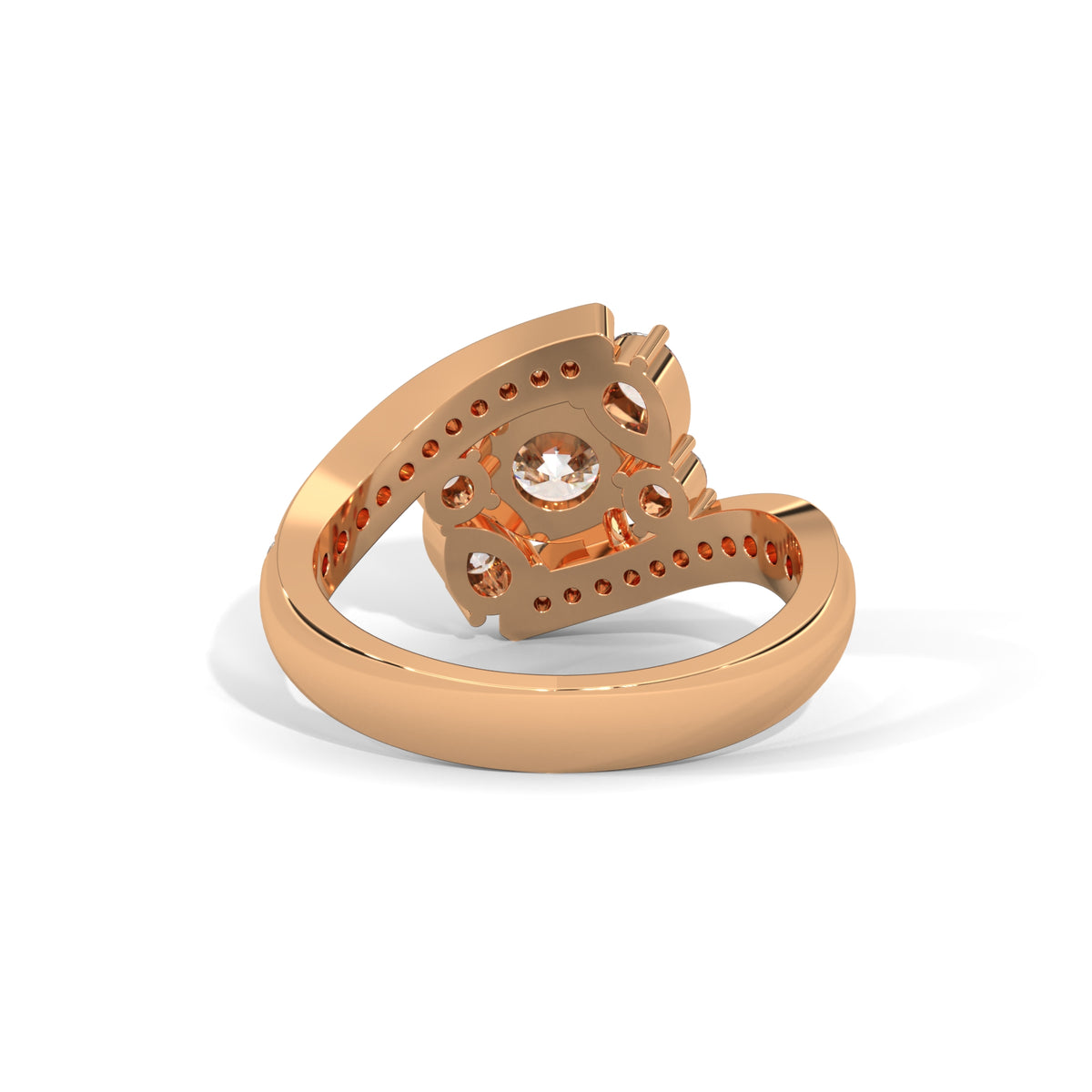 Crossover Trio Solitaire Ring