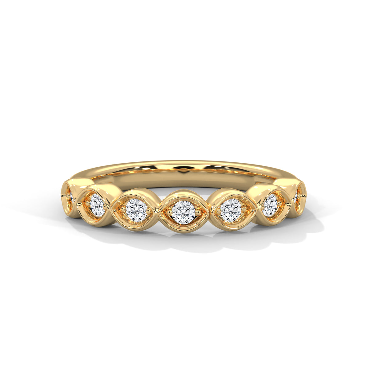 Marquise Bloom Diamond Band Ring