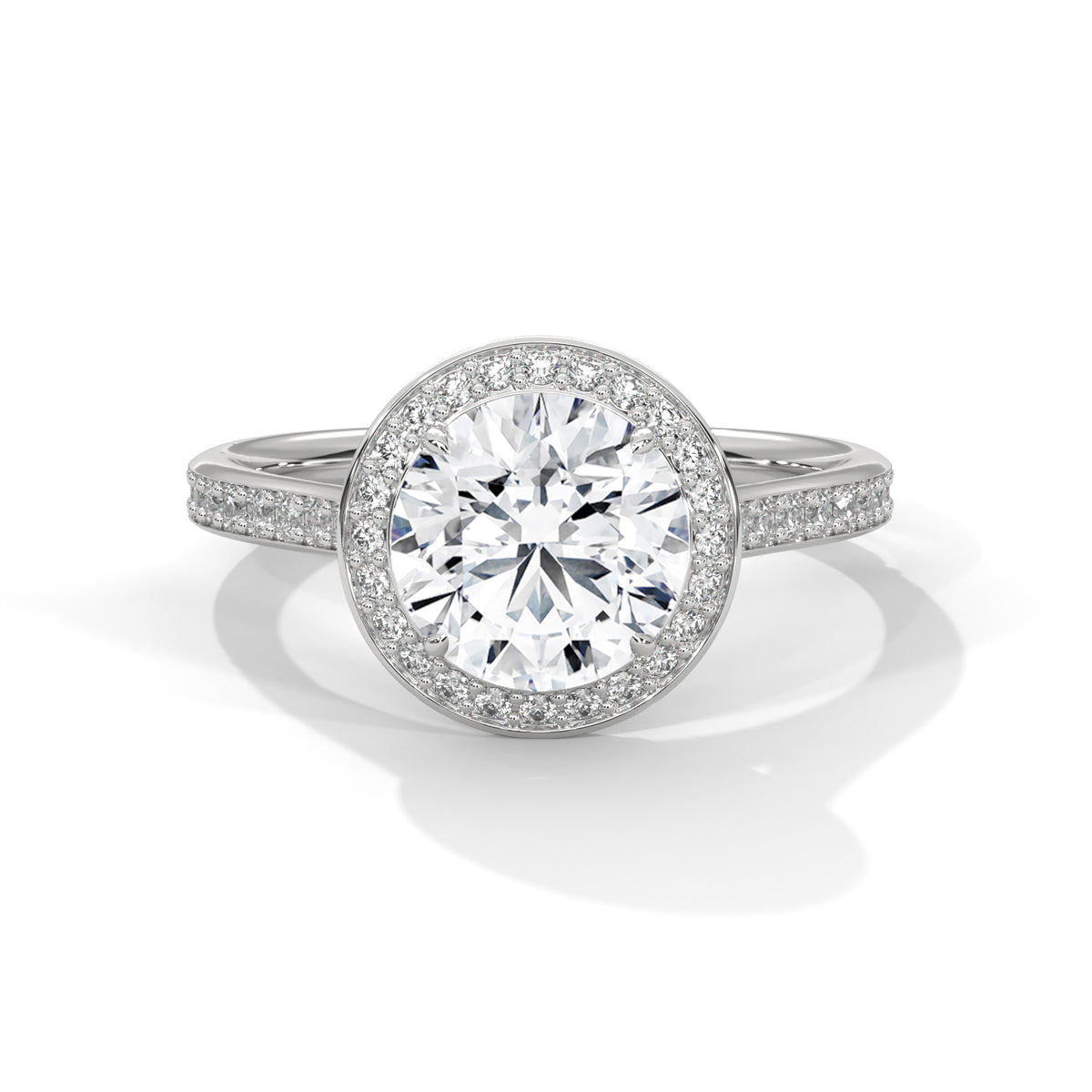 Celestial Halo Solitaire Ring
