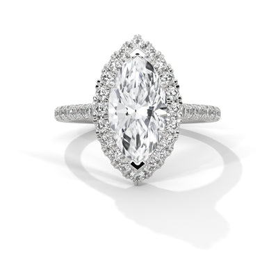 Marquise Halo Solitaire Ring — IGI Certified Diamond Jewellery | My Carat India