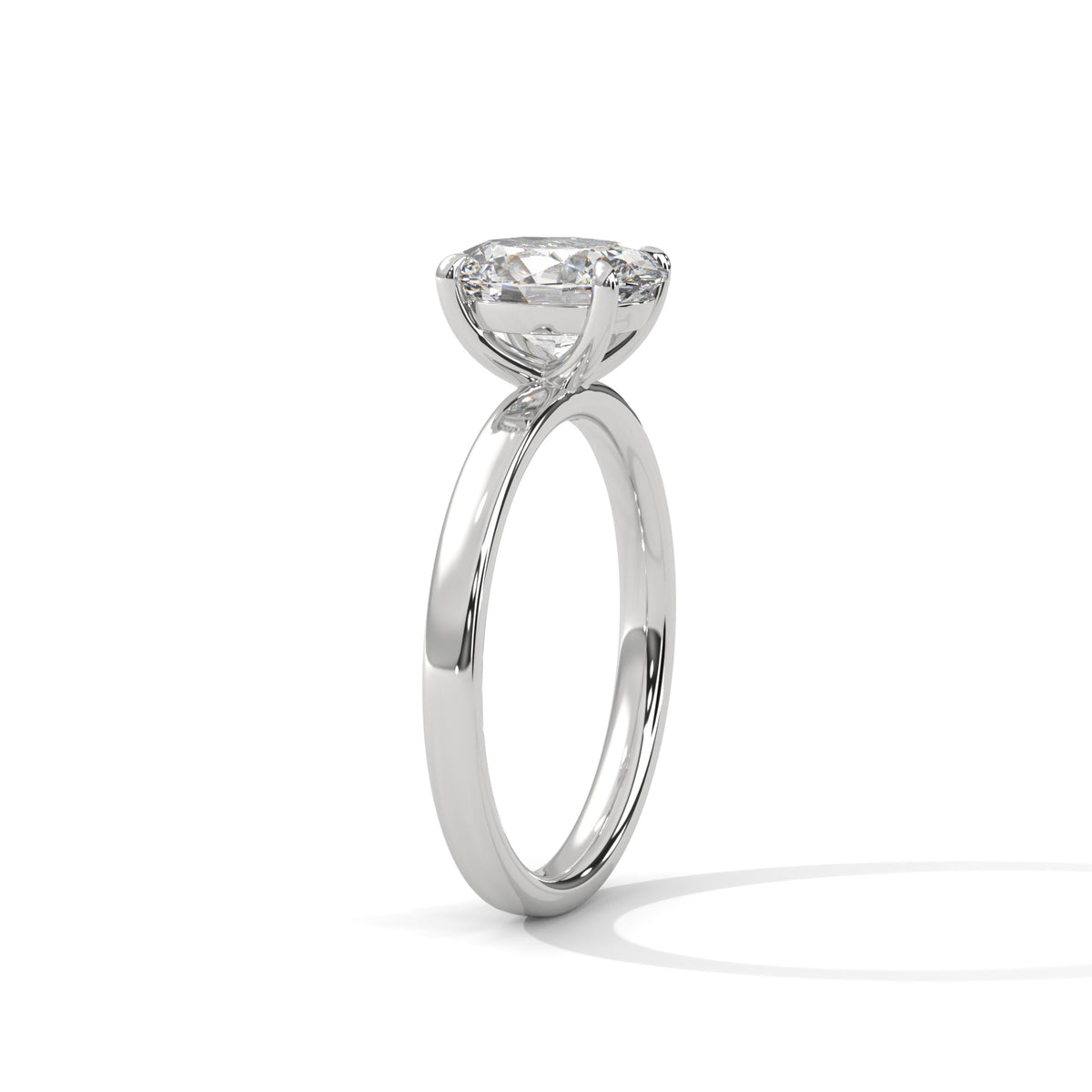 Luminous Oval Solitaire Ring