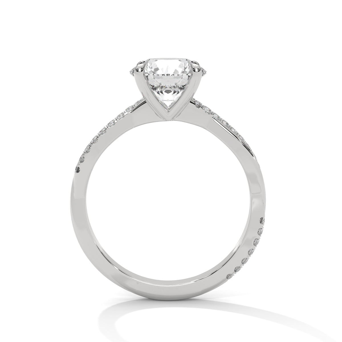 Twisted Vine Solitaire Ring
