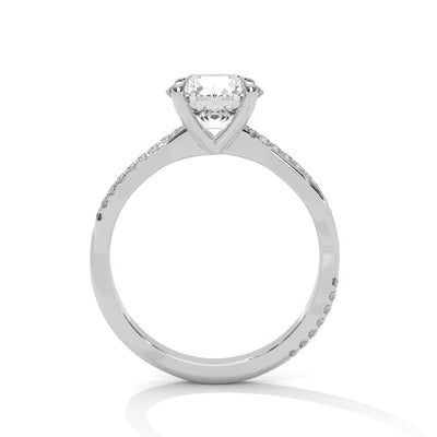 Twisted Vine Solitaire Ring — IGI Certified Diamond Jewellery | My Carat India