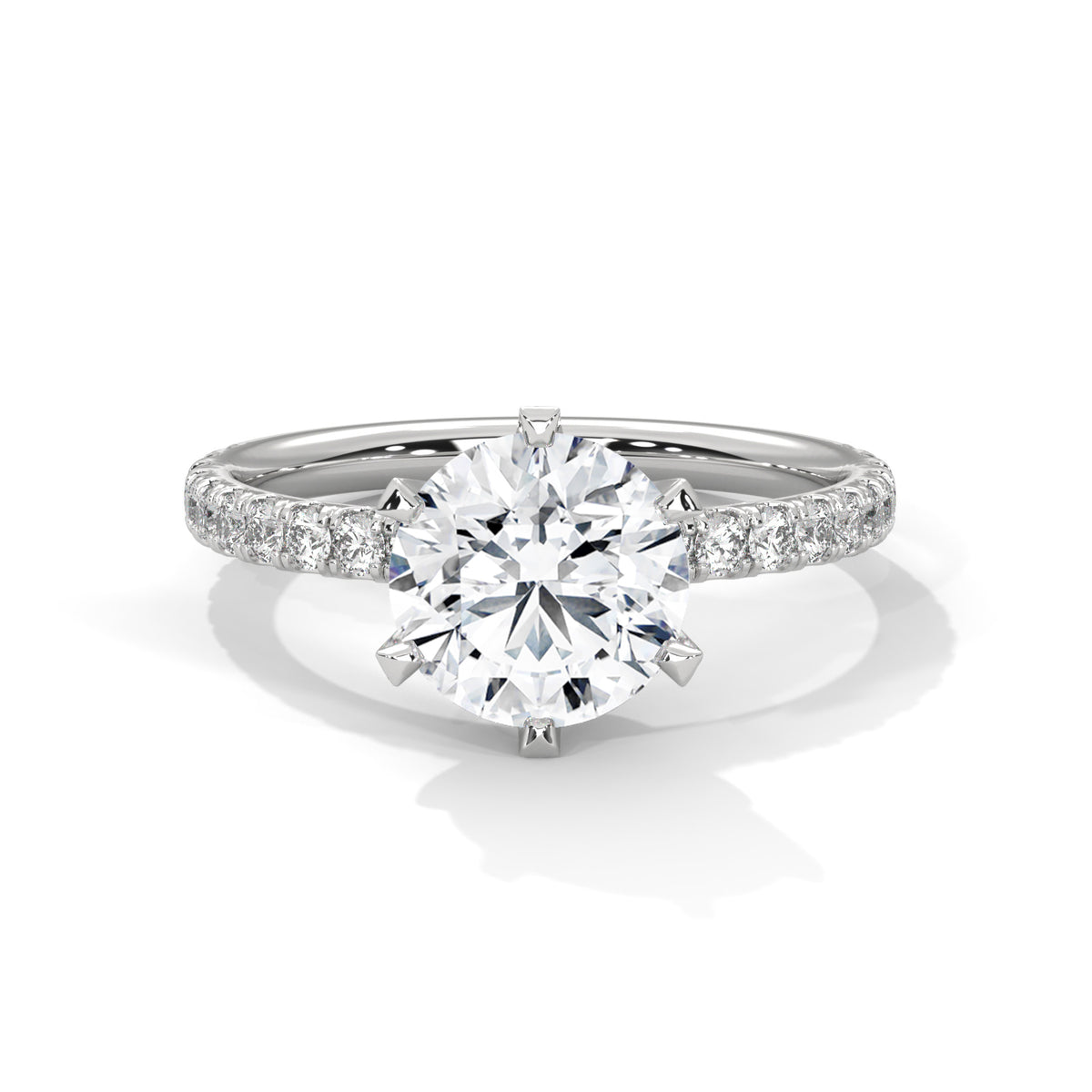 Celestial Crown Solitaire Ring