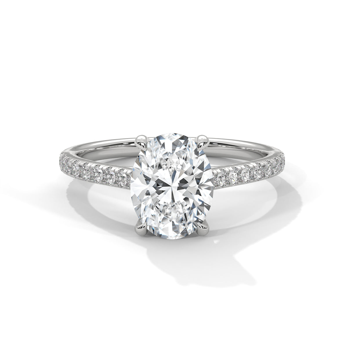Luminous Oval Solitaire Ring
