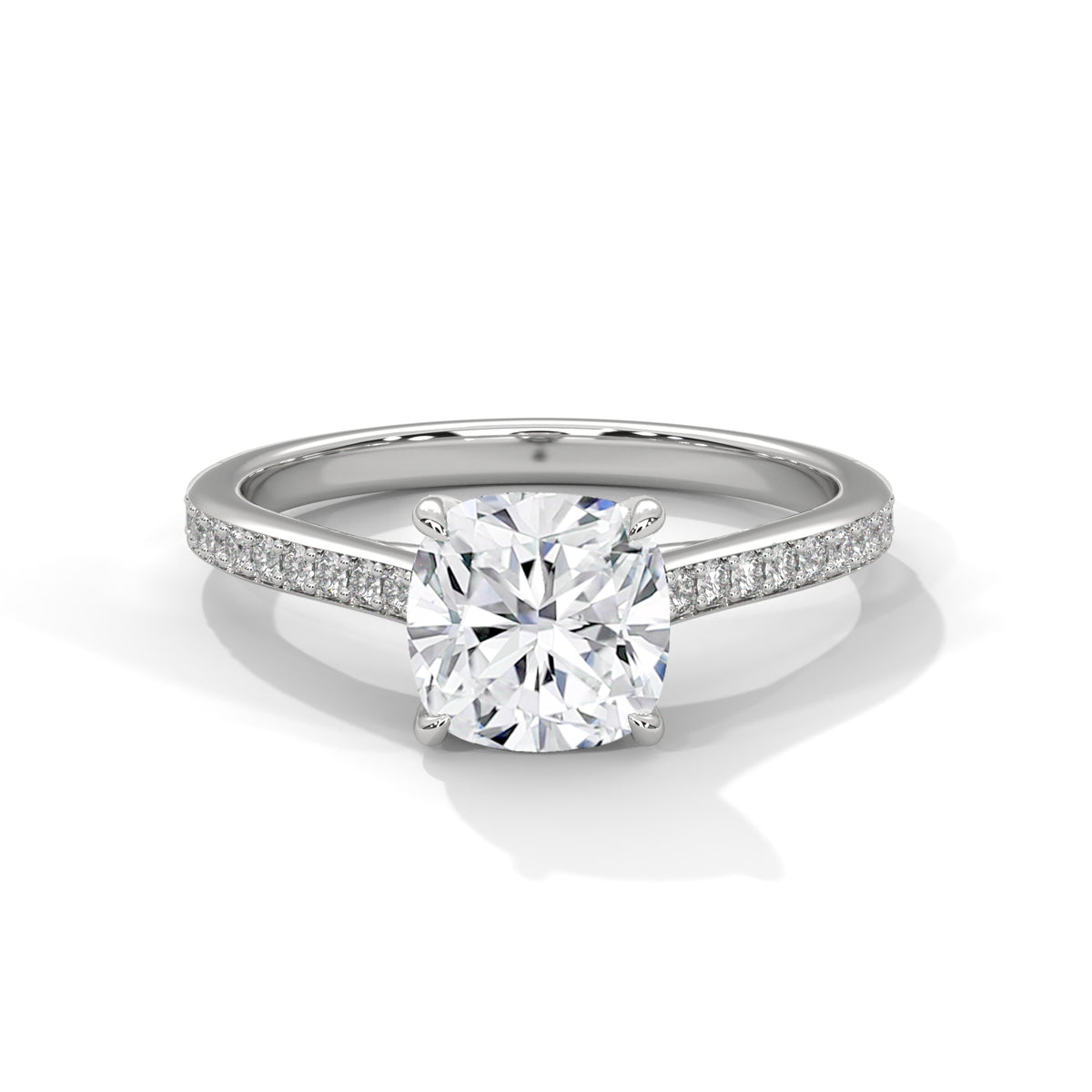 Cushion Crown Solitaire Ring