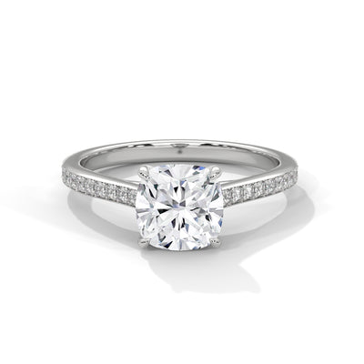 Cushion Crown Solitaire Ring — IGI Certified Diamond Jewellery | My Carat India