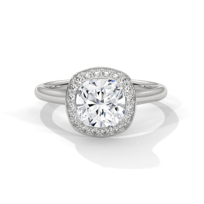Cushion Halo Bloom Engagement Ring — IGI Certified Diamond Jewellery | My Carat India