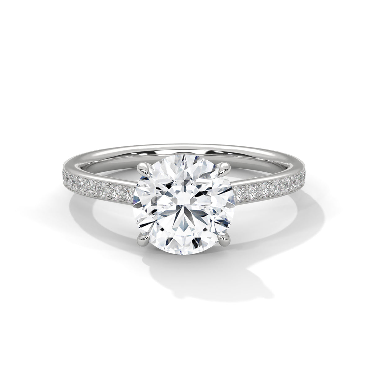 Starlit Crown Solitaire Ring