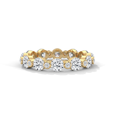 Bubble Bezel Eternity Ring — IGI Certified Diamond Jewellery | My Carat India