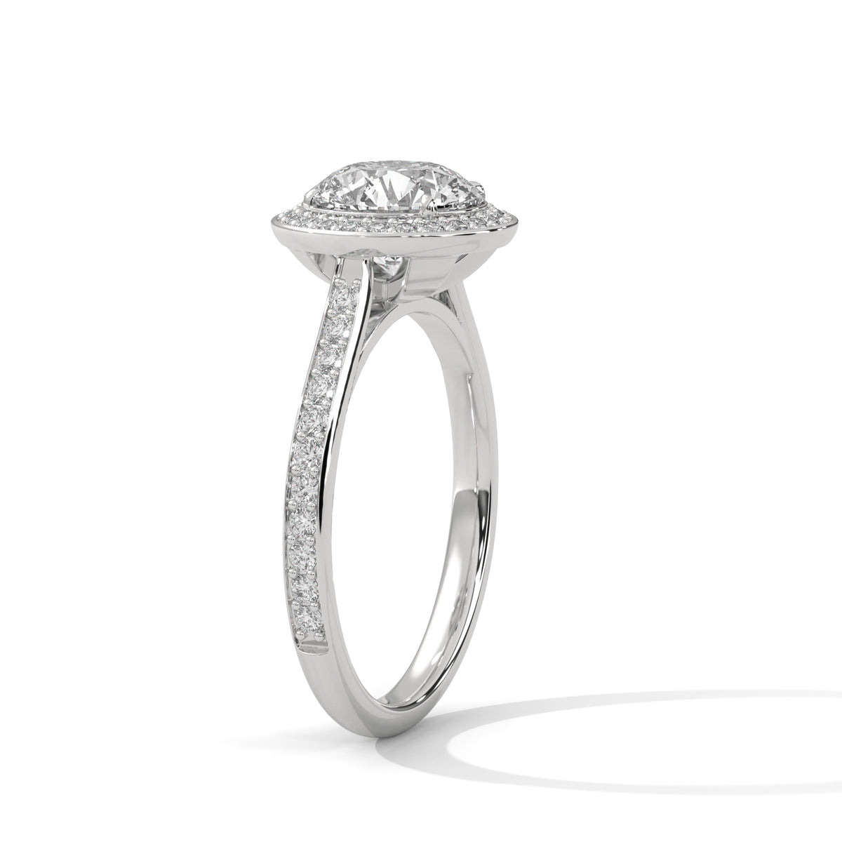 Celestial Halo Solitaire Ring