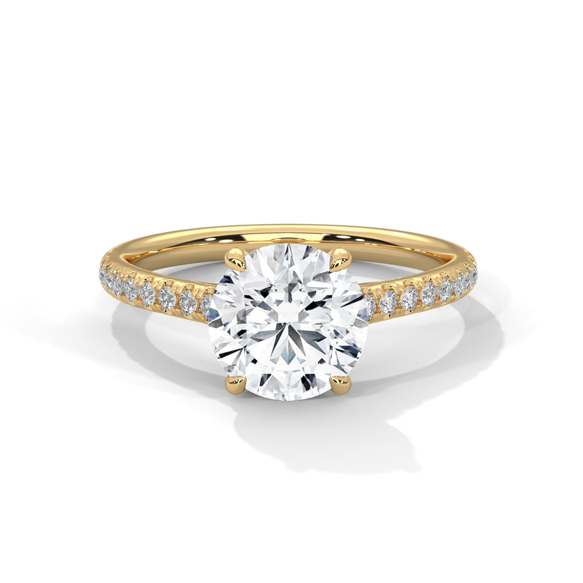 Lumière Pavé Solitaire Ring