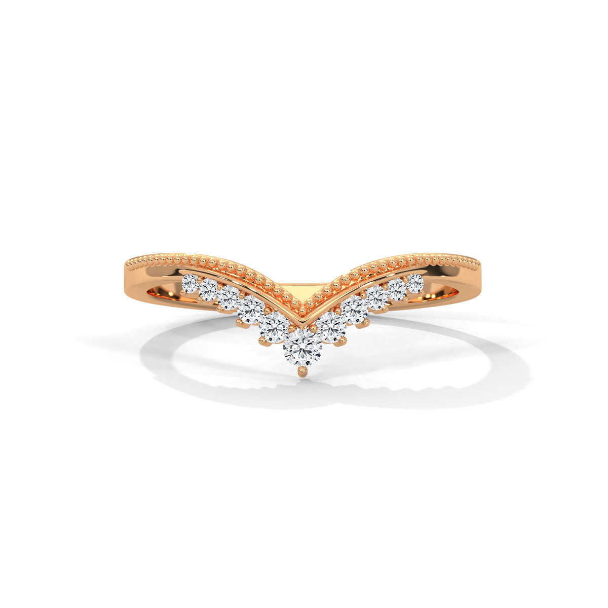 Chevron Crown Diamond Ring