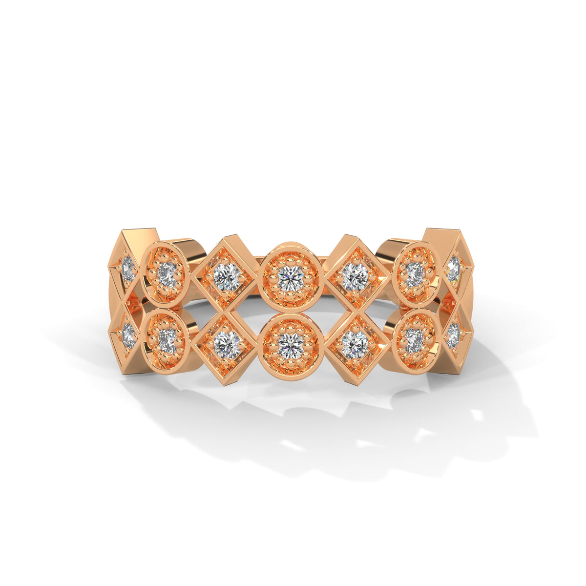 Lattice Bloom Cocktail Ring
