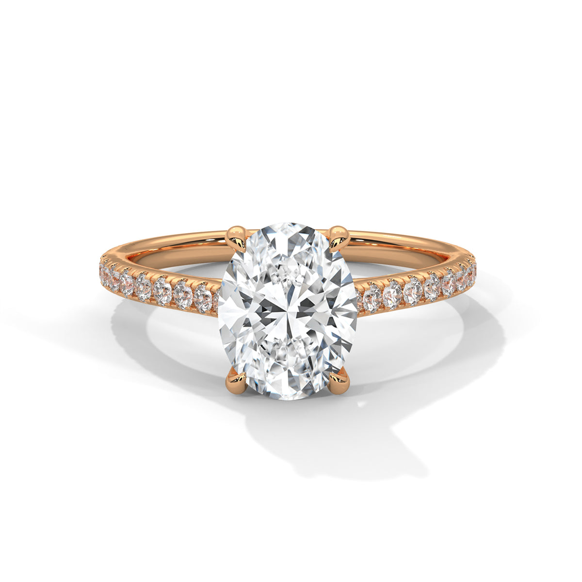 Luminous Oval Solitaire Ring