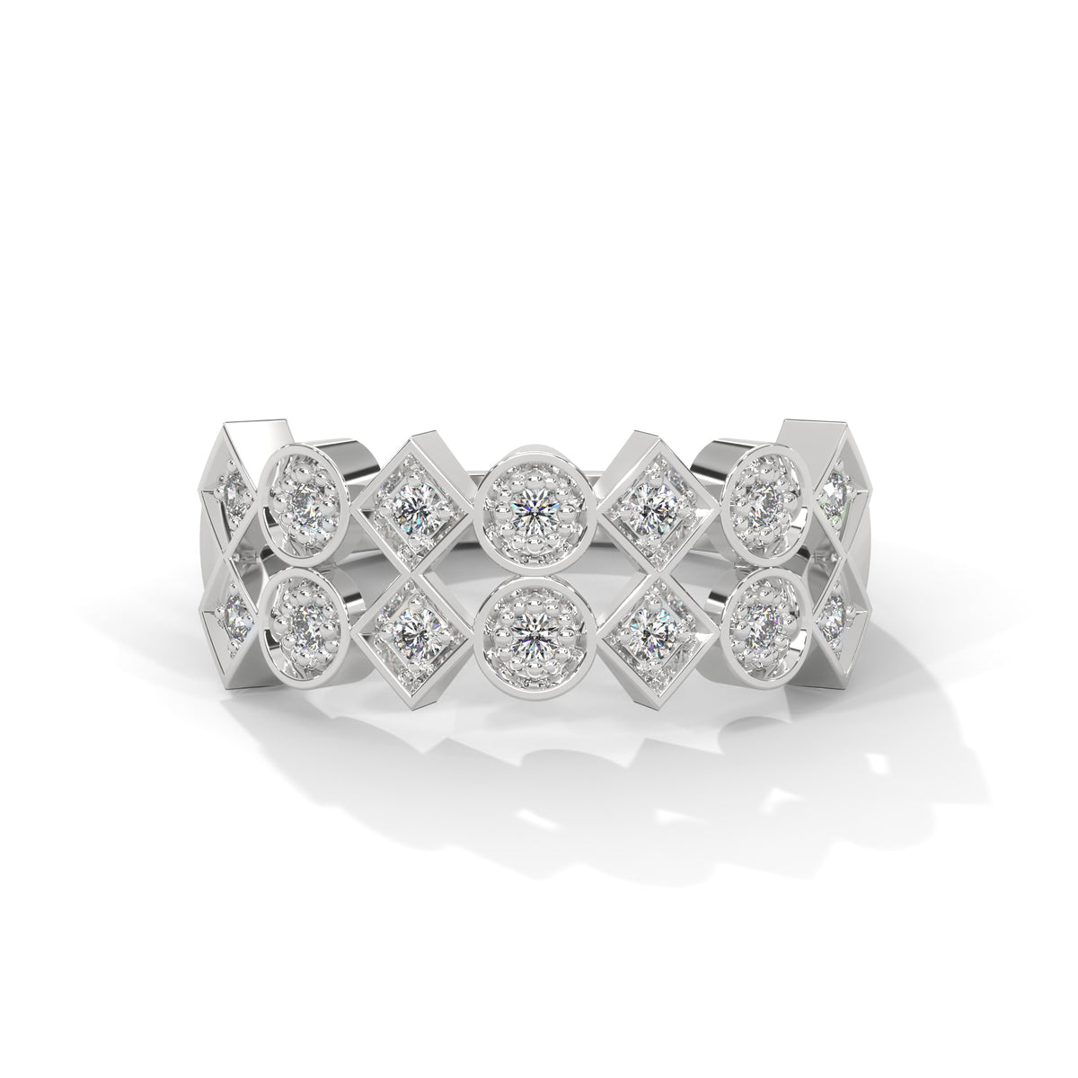 Lattice Bloom Cocktail Ring