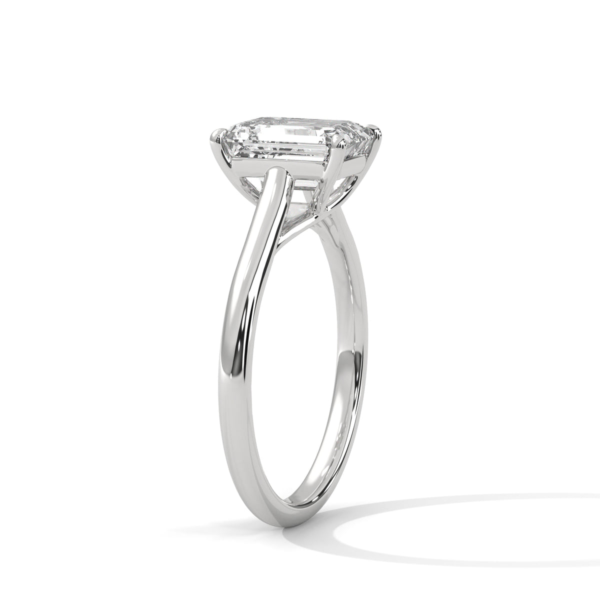 Pure Clarity Emerald Solitaire Ring