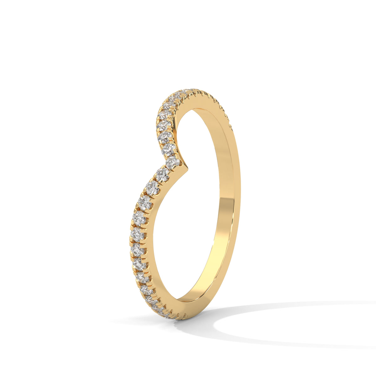 Wishbone Chevron Diamond Ring