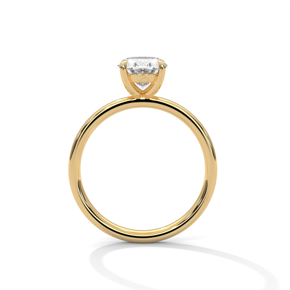 Luminous Oval Solitaire Ring