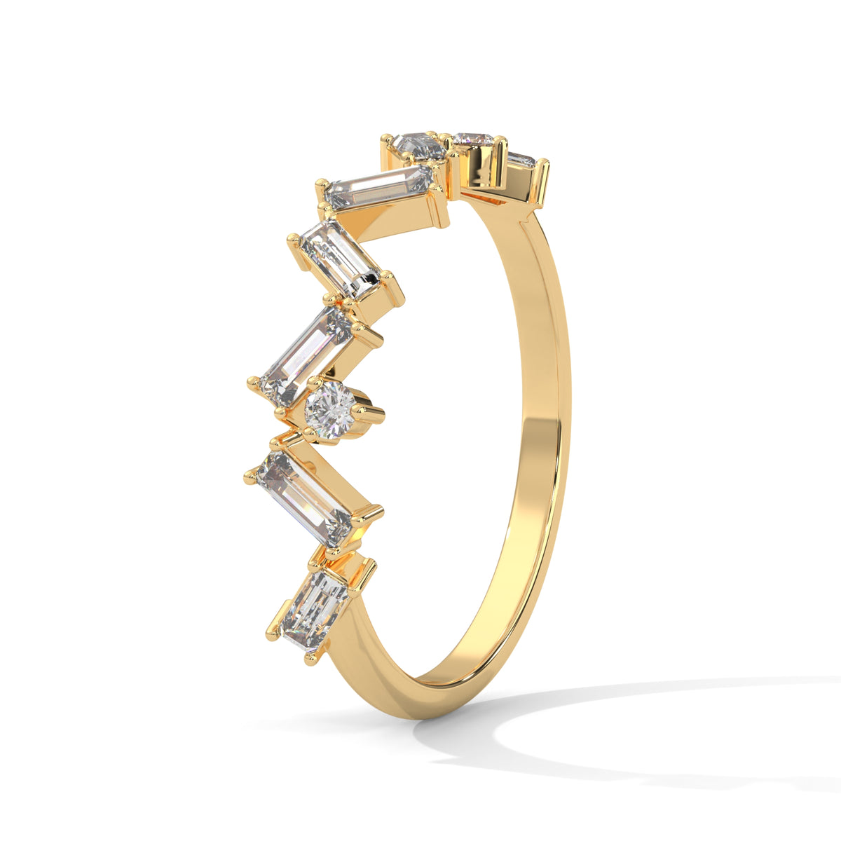 Scattered Baguette Constellation Ring