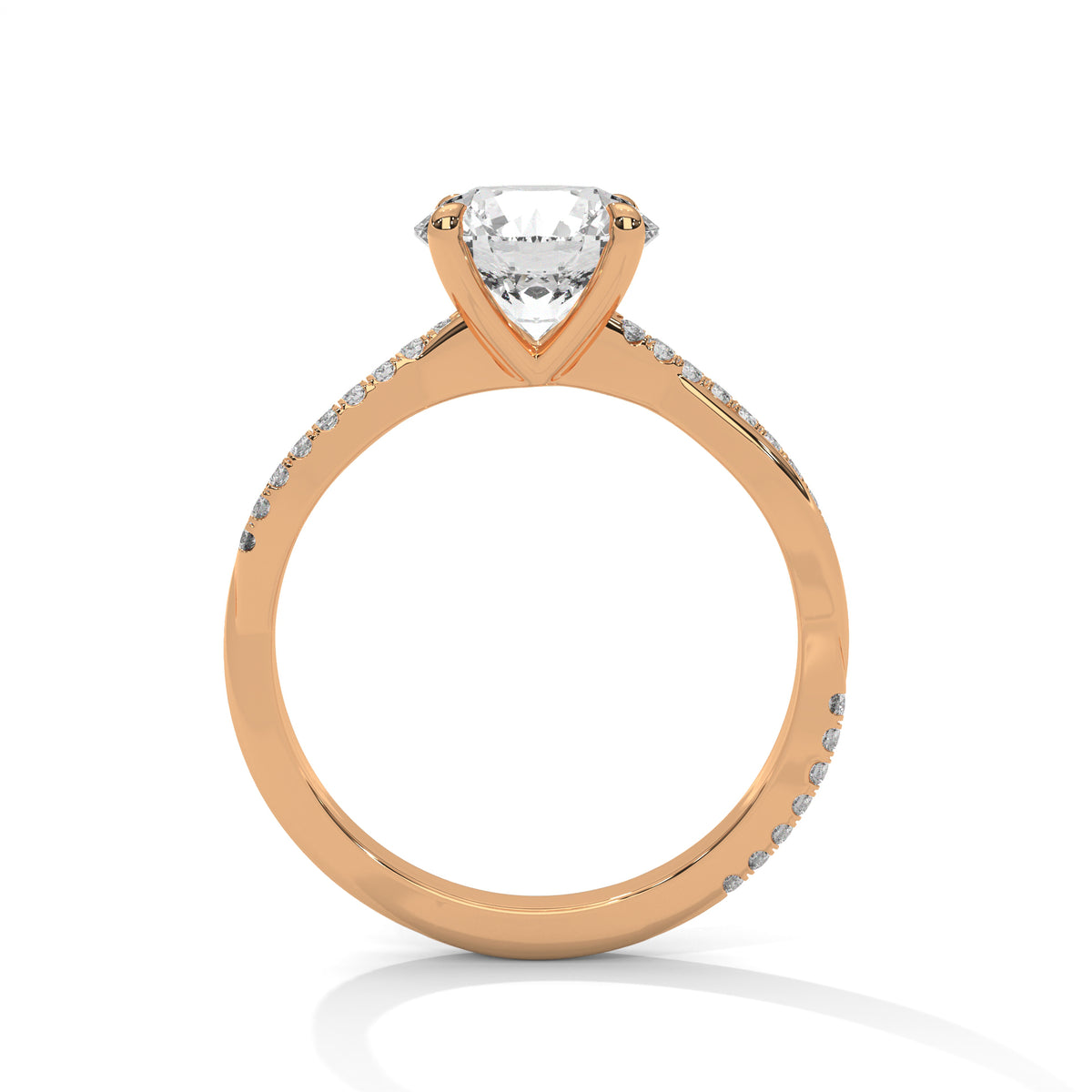 Twisted Vine Solitaire Ring