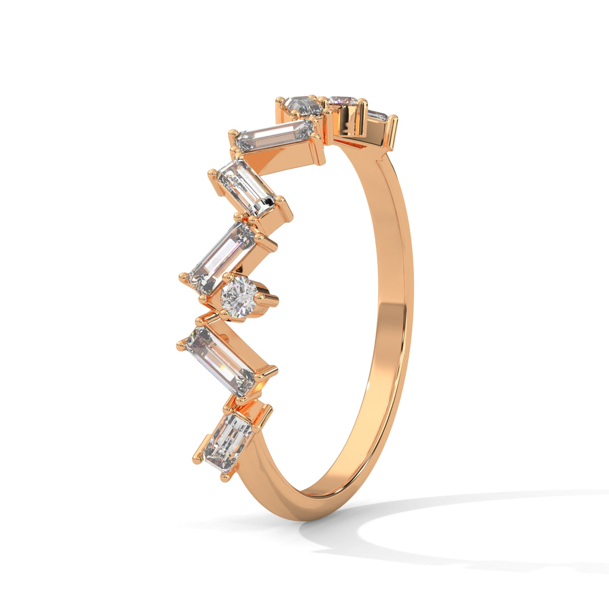 Scattered Baguette Constellation Ring