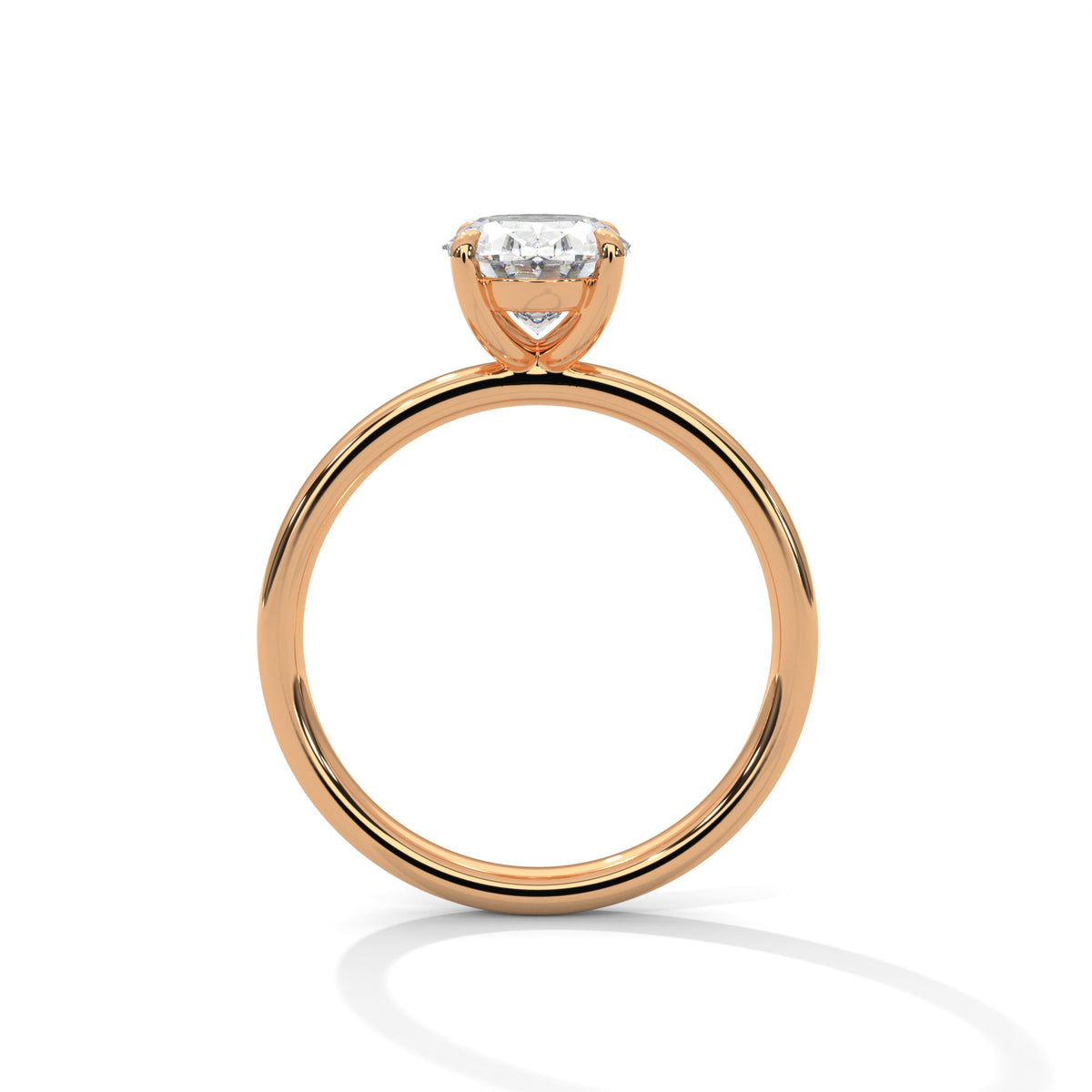 Luminous Oval Solitaire Ring