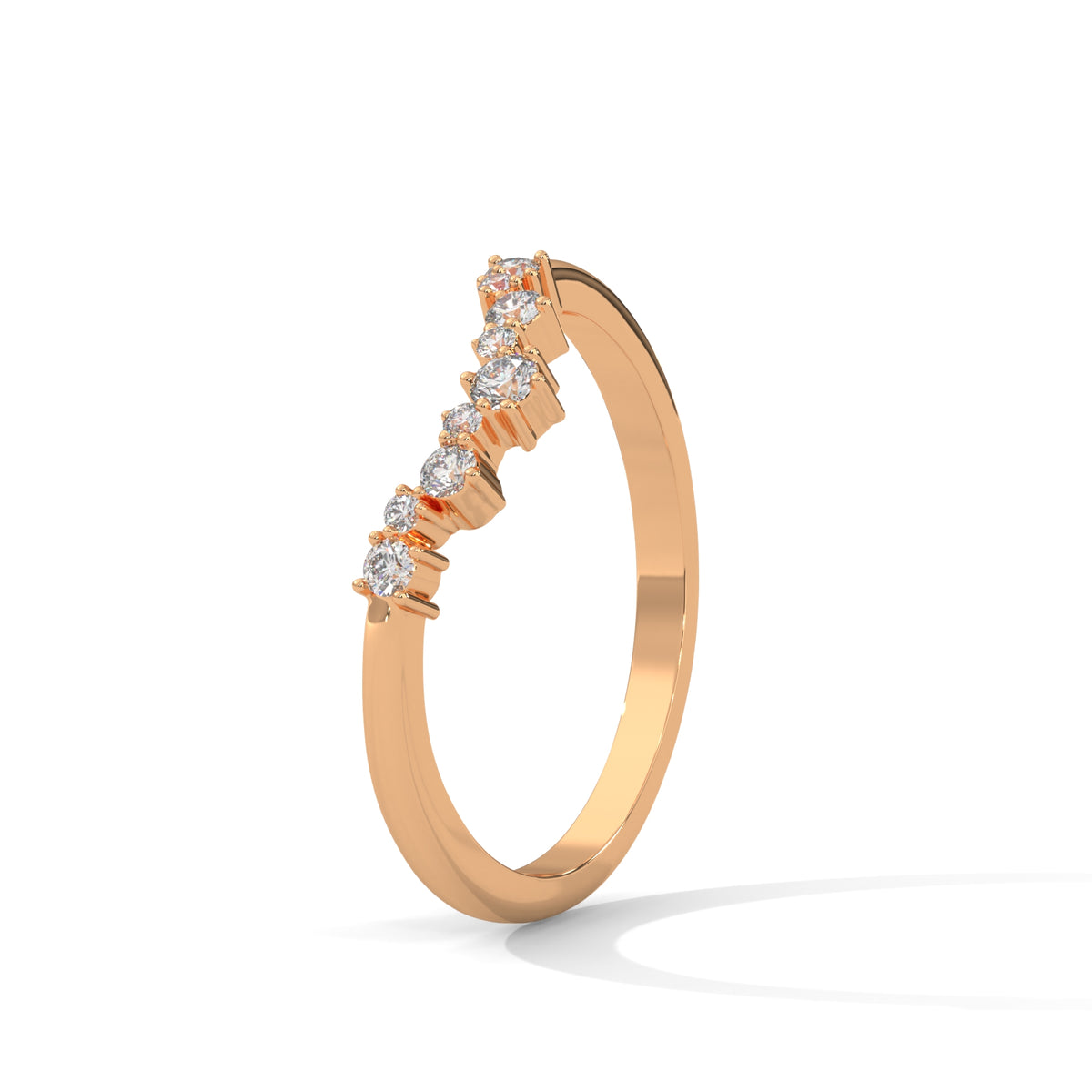 Cascading Stardust Diamond Ring