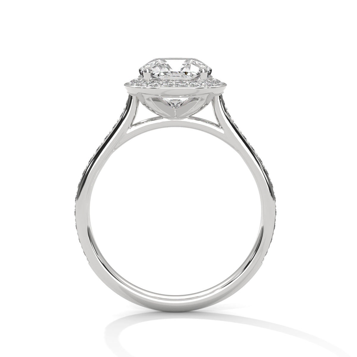 Cushion Halo Bloom Engagement Ring