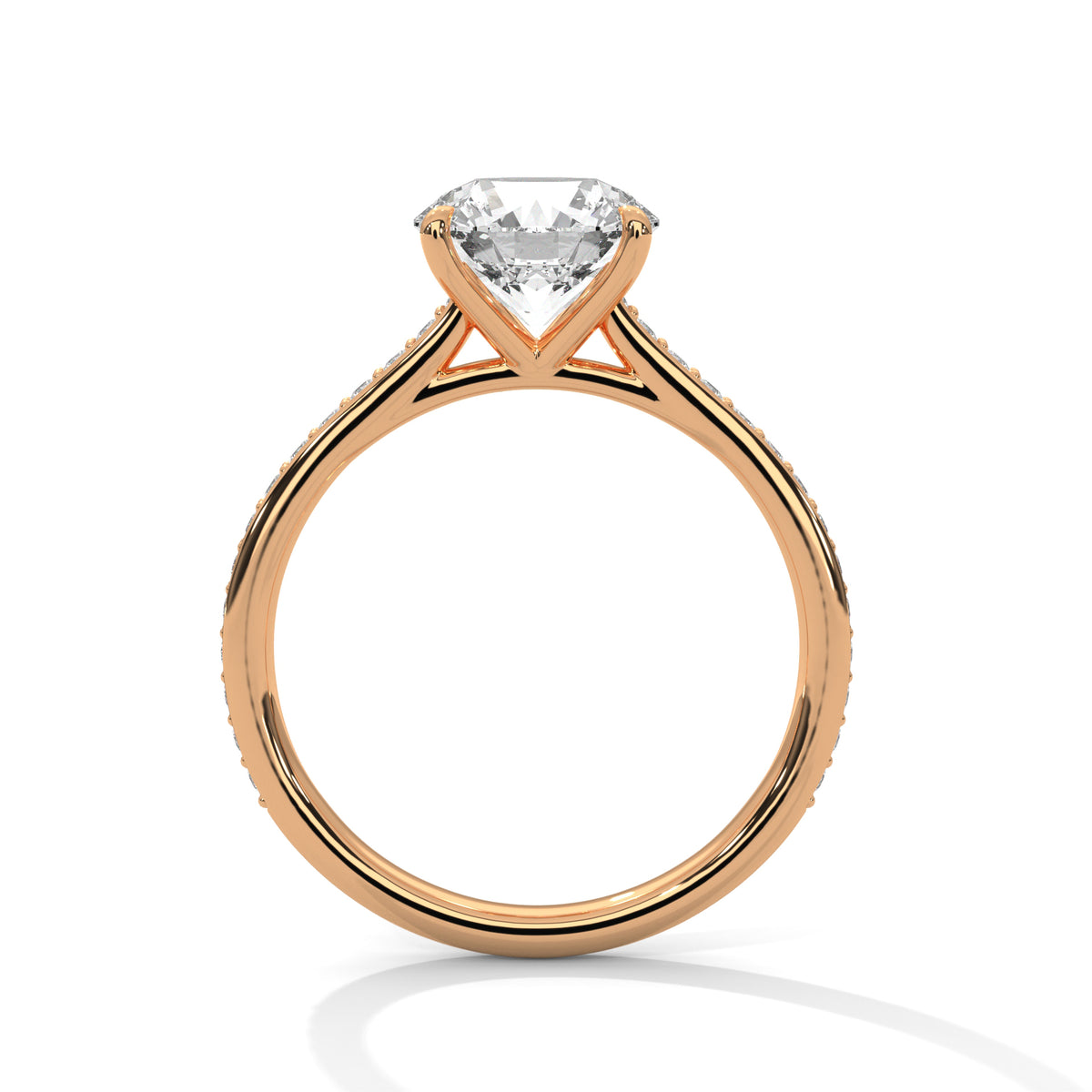 Starlit Crown Solitaire Ring