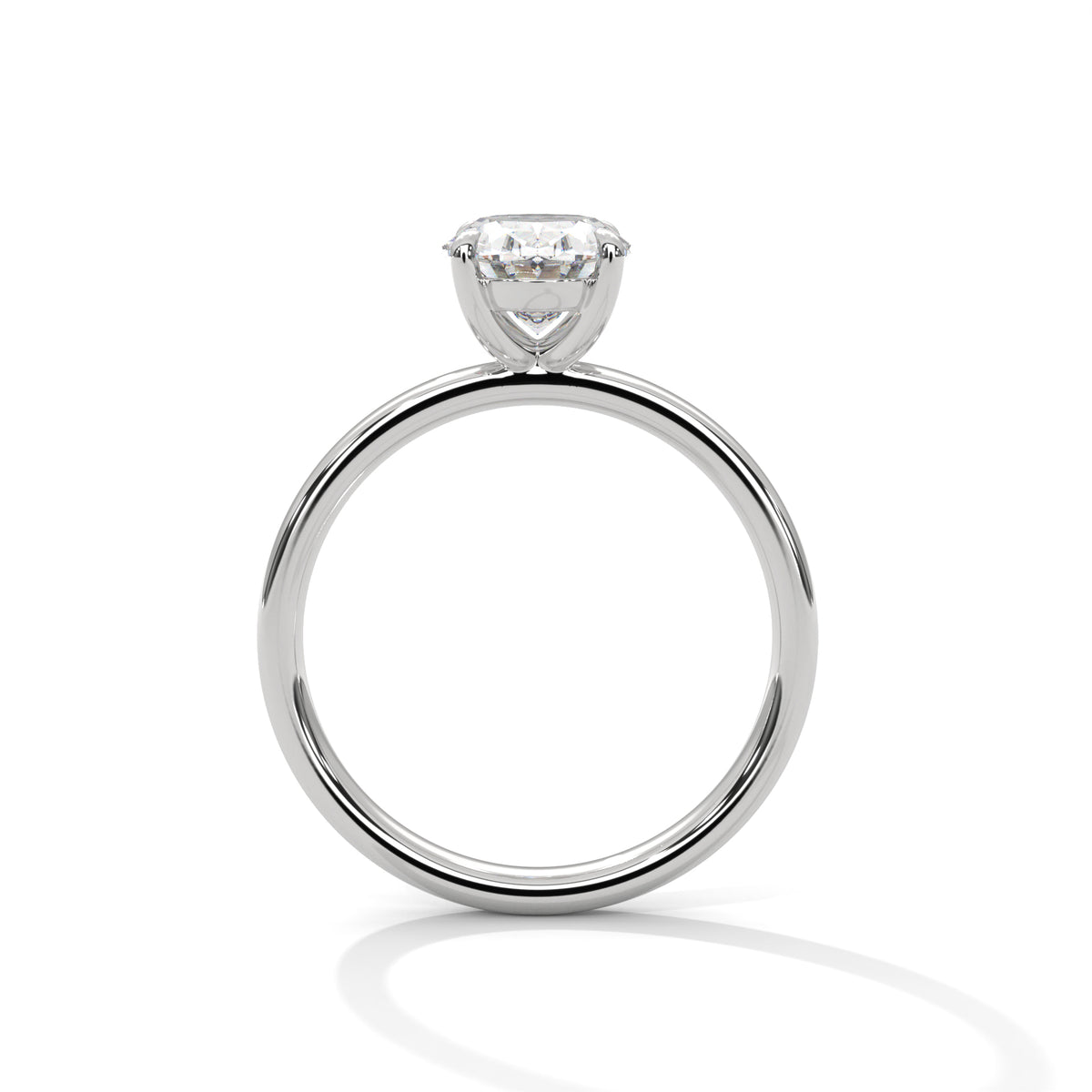 Luminous Oval Solitaire Ring
