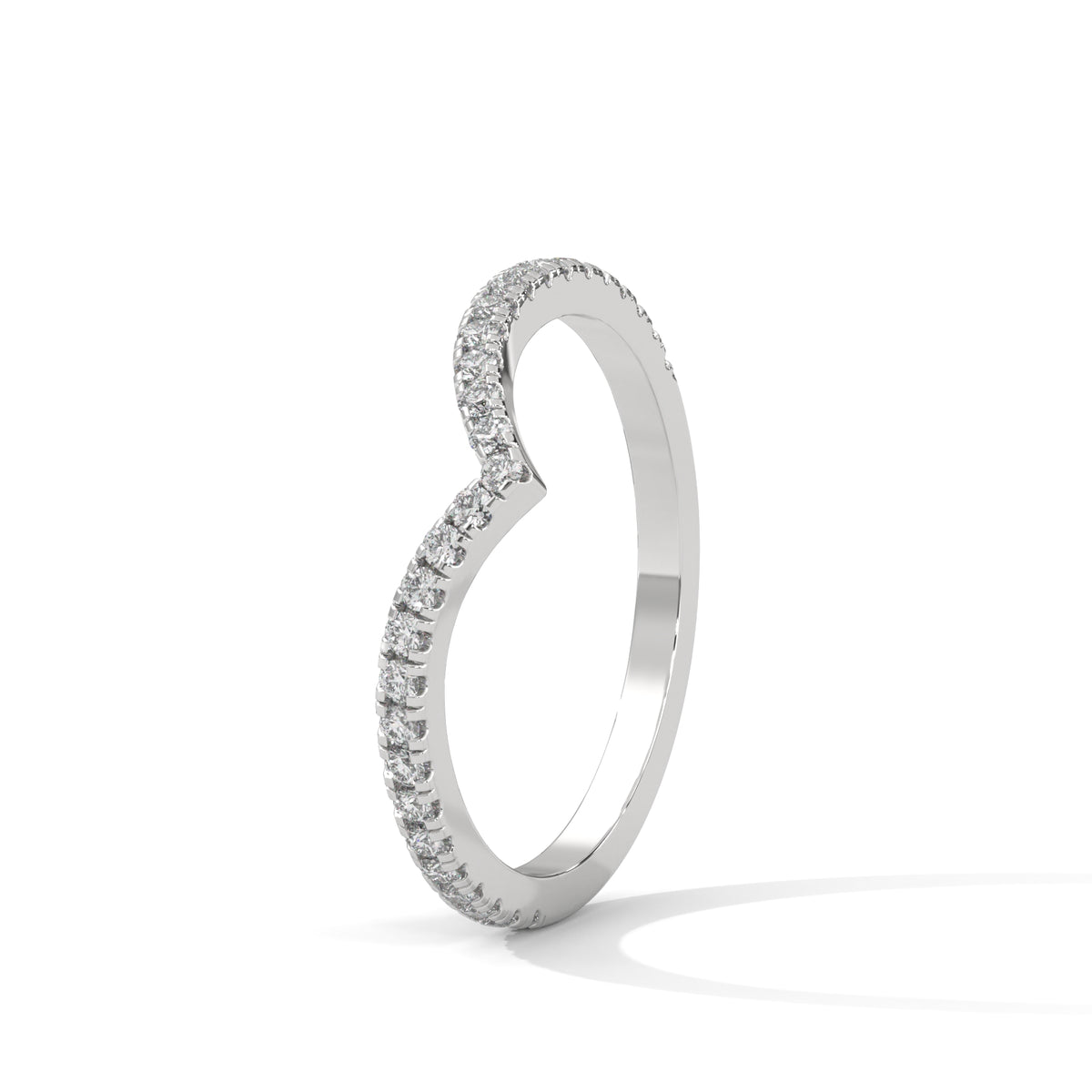 Wishbone Chevron Diamond Ring