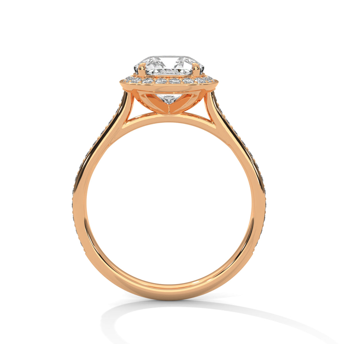 Cushion Halo Bloom Engagement Ring