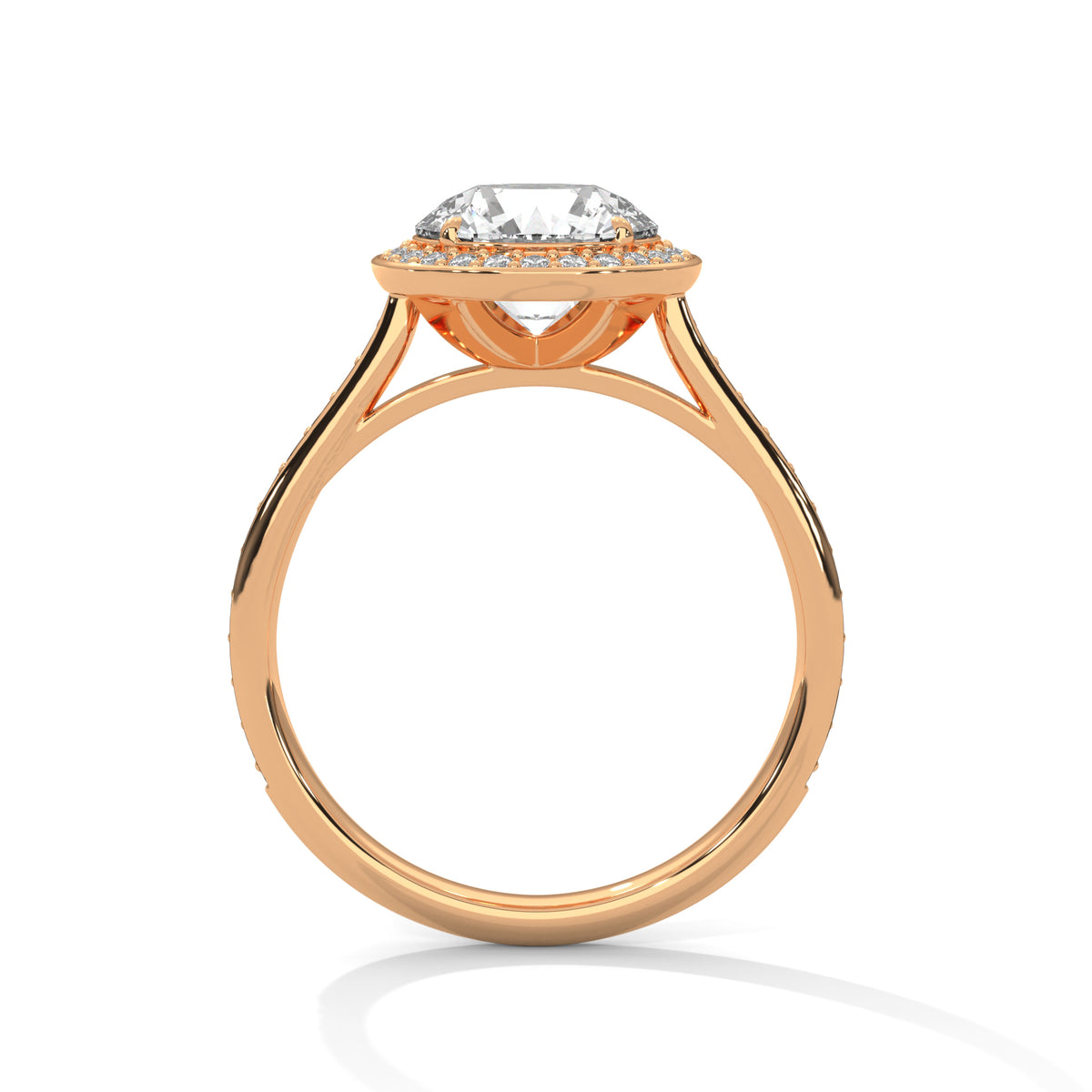 Celestial Halo Solitaire Ring