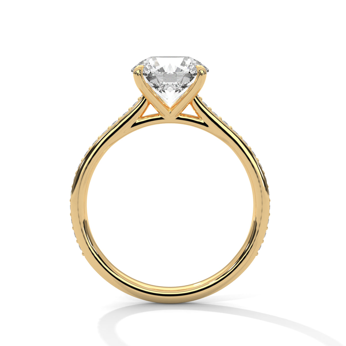 Starlit Crown Solitaire Ring