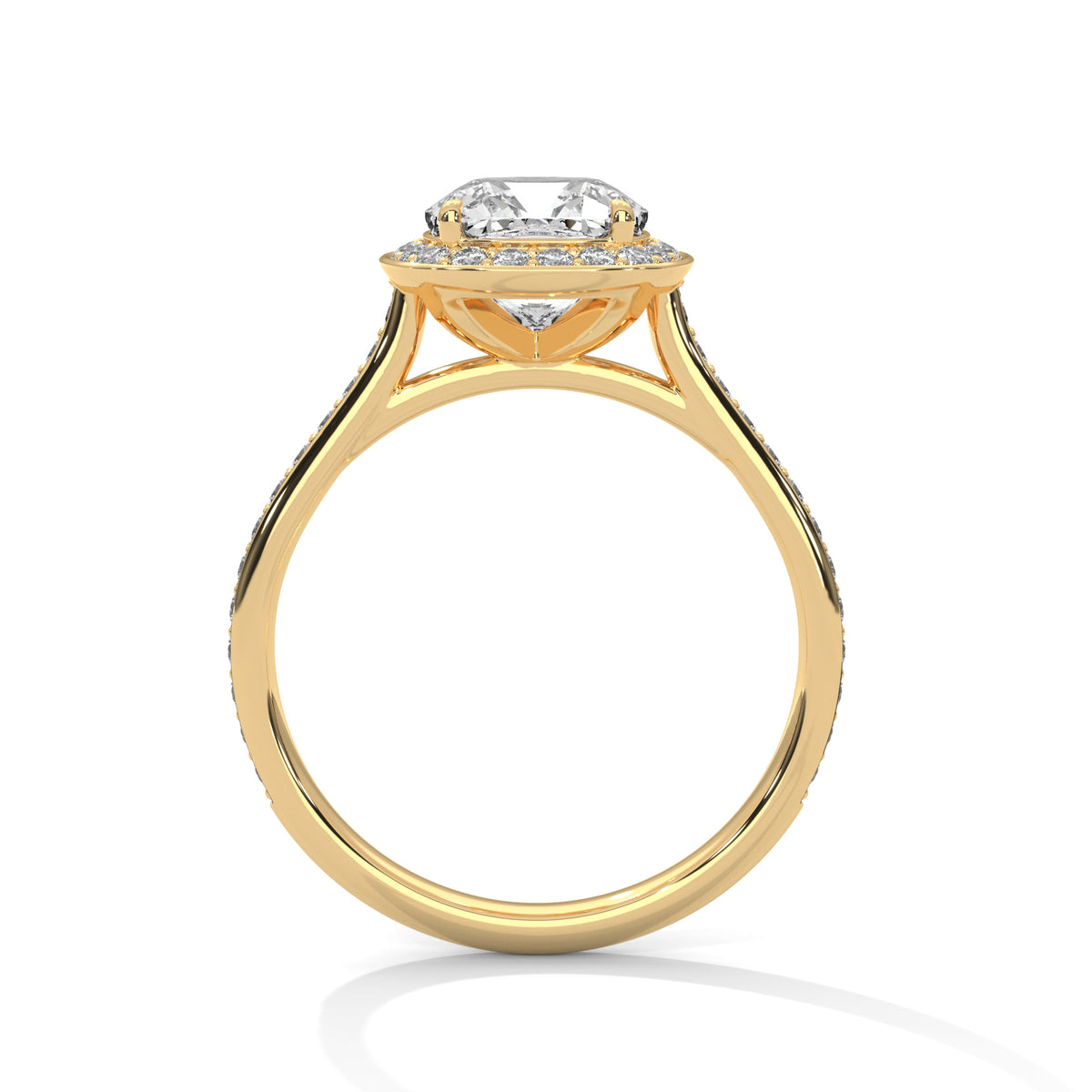 Cushion Halo Bloom Engagement Ring