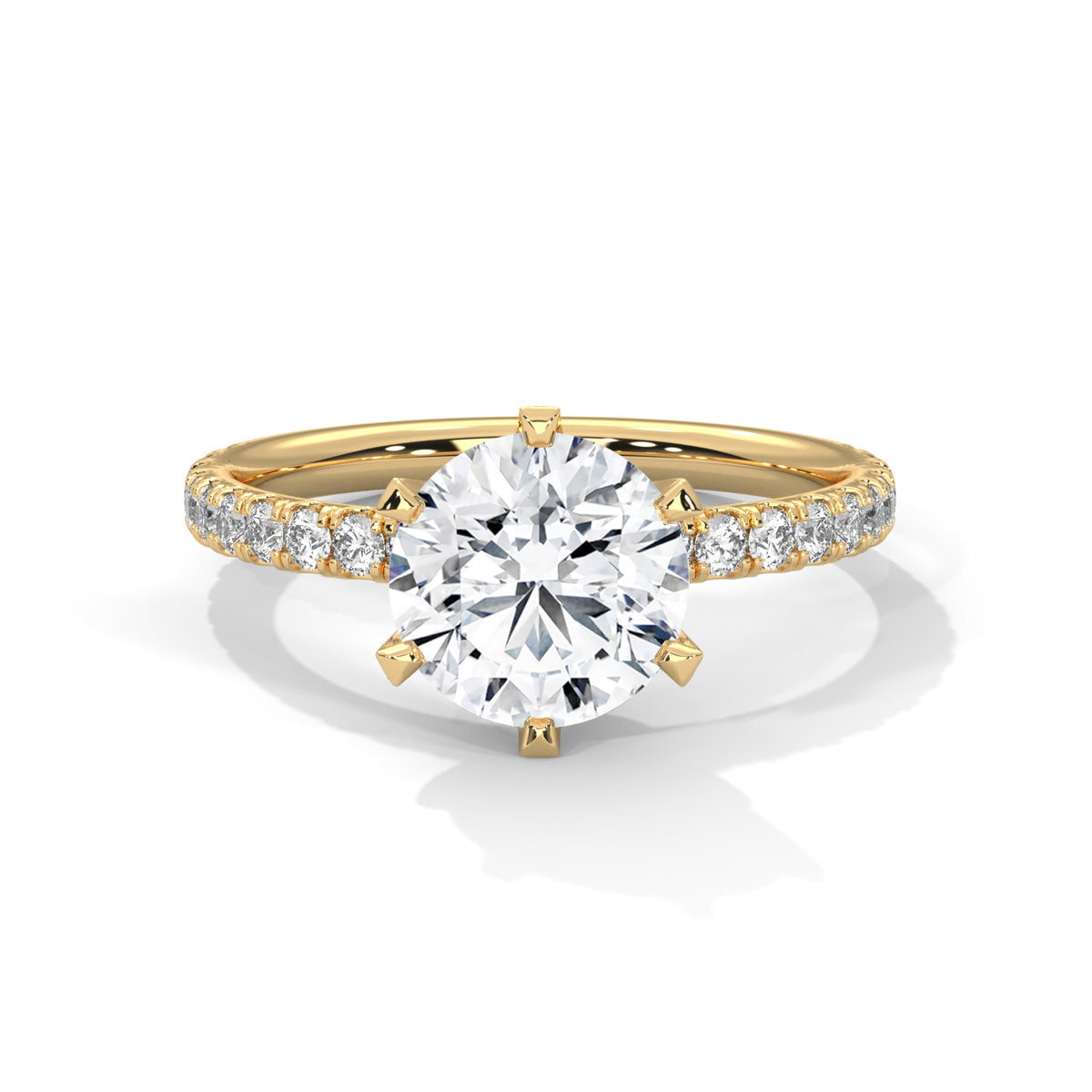 Celestial Crown Solitaire Ring
