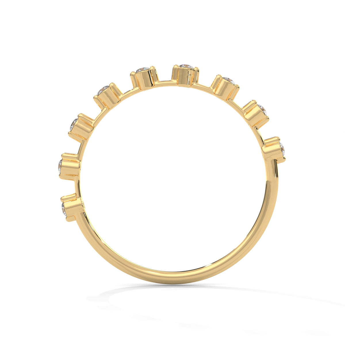 Stardust Prong Half Eternity Ring