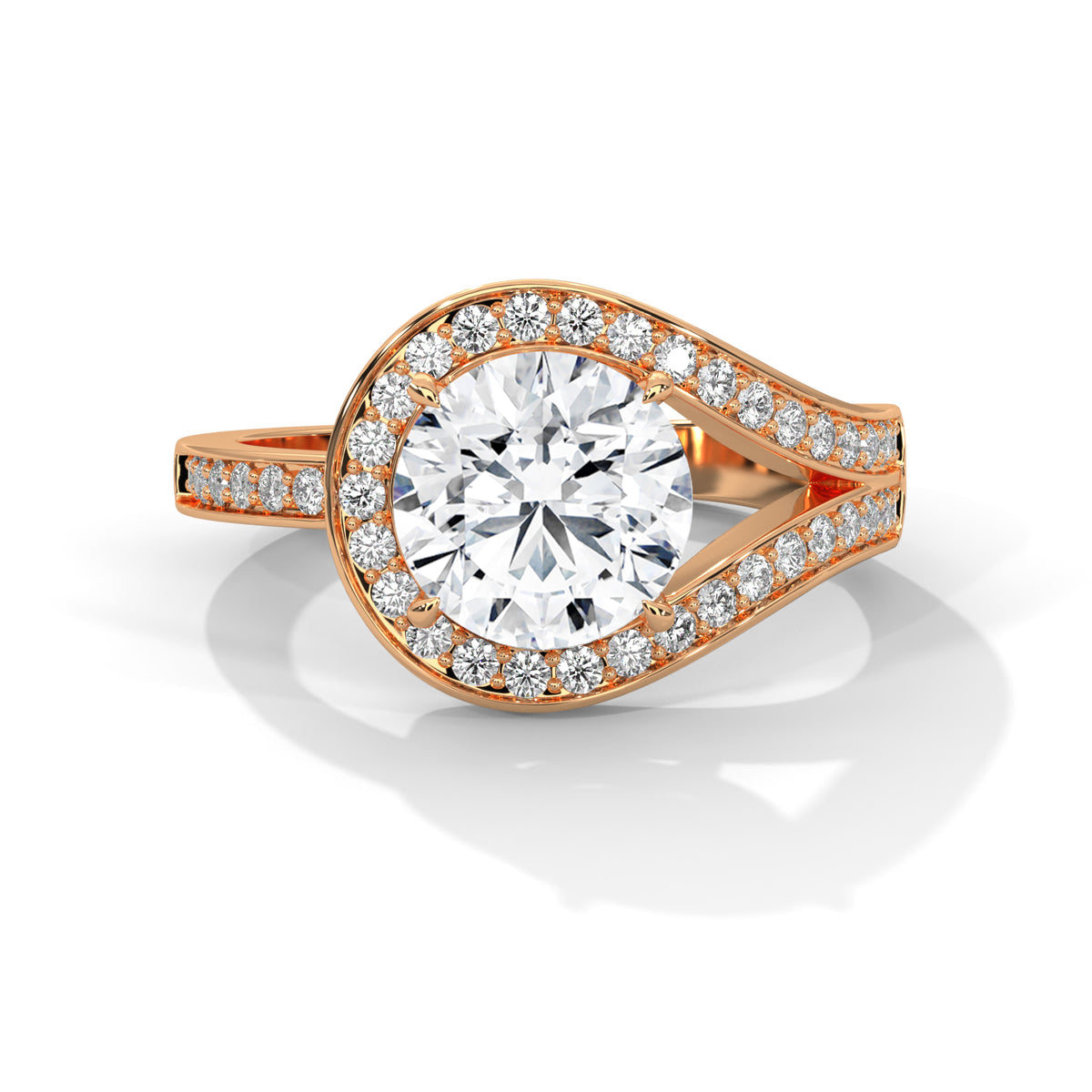 Celestial Bypass Halo Solitaire Ring