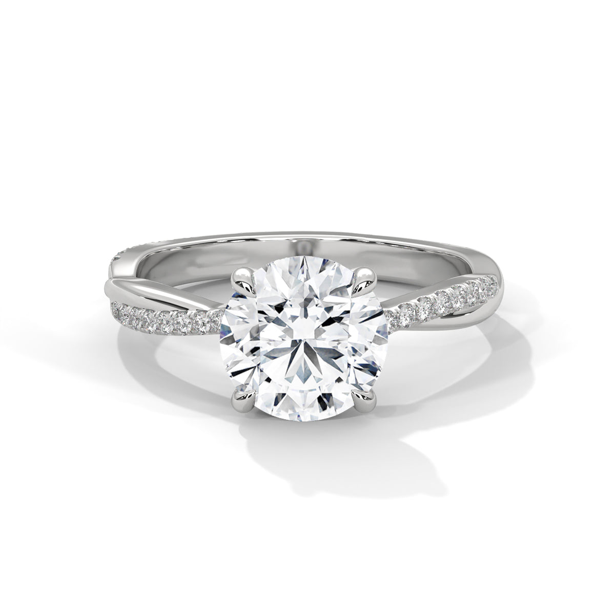 Twisted Vine Solitaire Ring