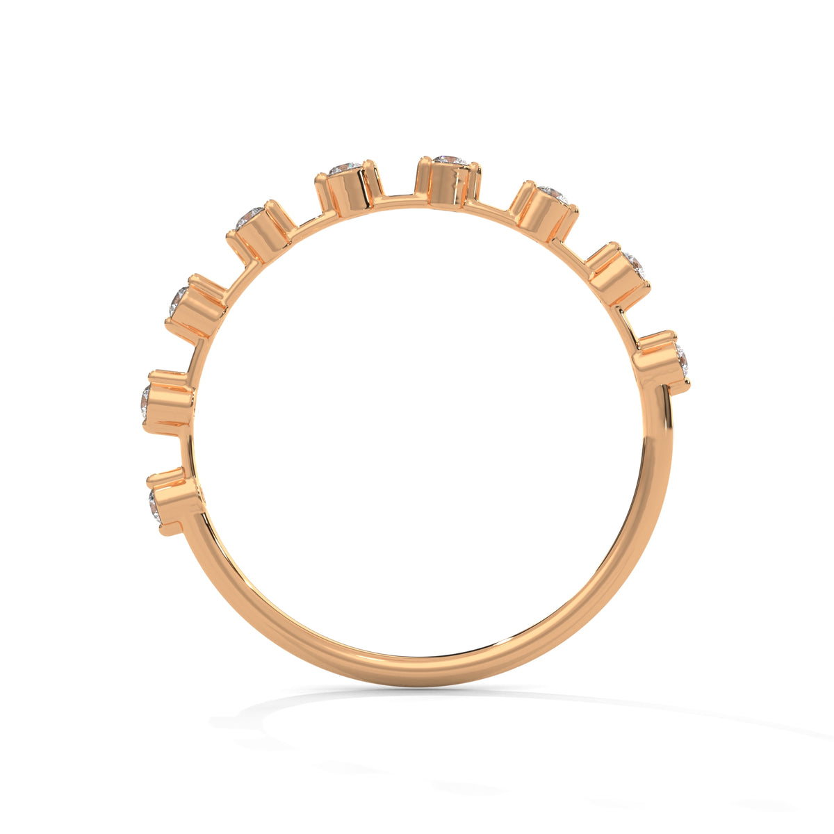 Stardust Prong Half Eternity Ring