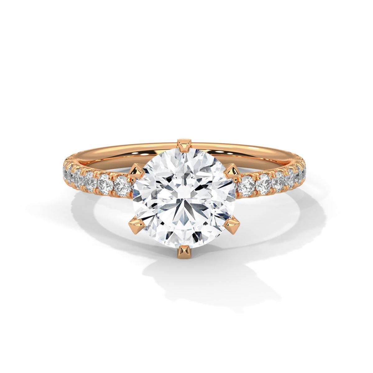Celestial Crown Solitaire Ring