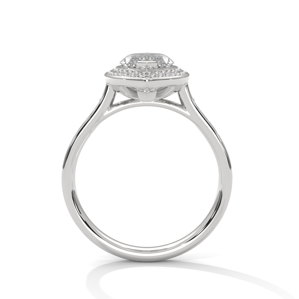 Marquise Eclipse Halo Ring