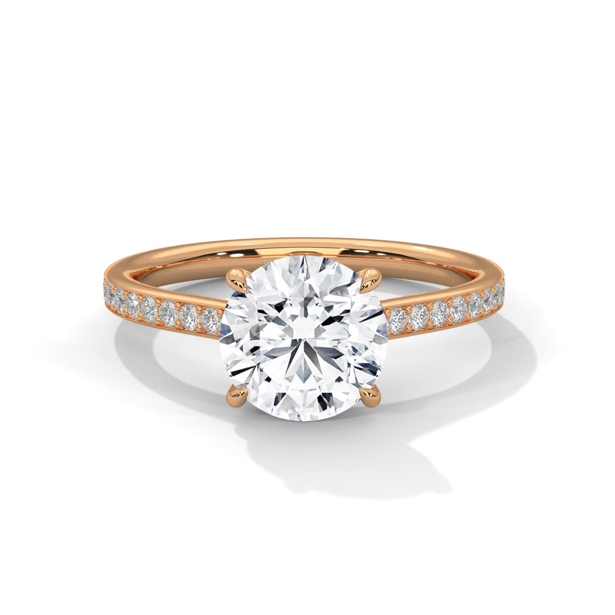 Starlit Crown Solitaire Ring
