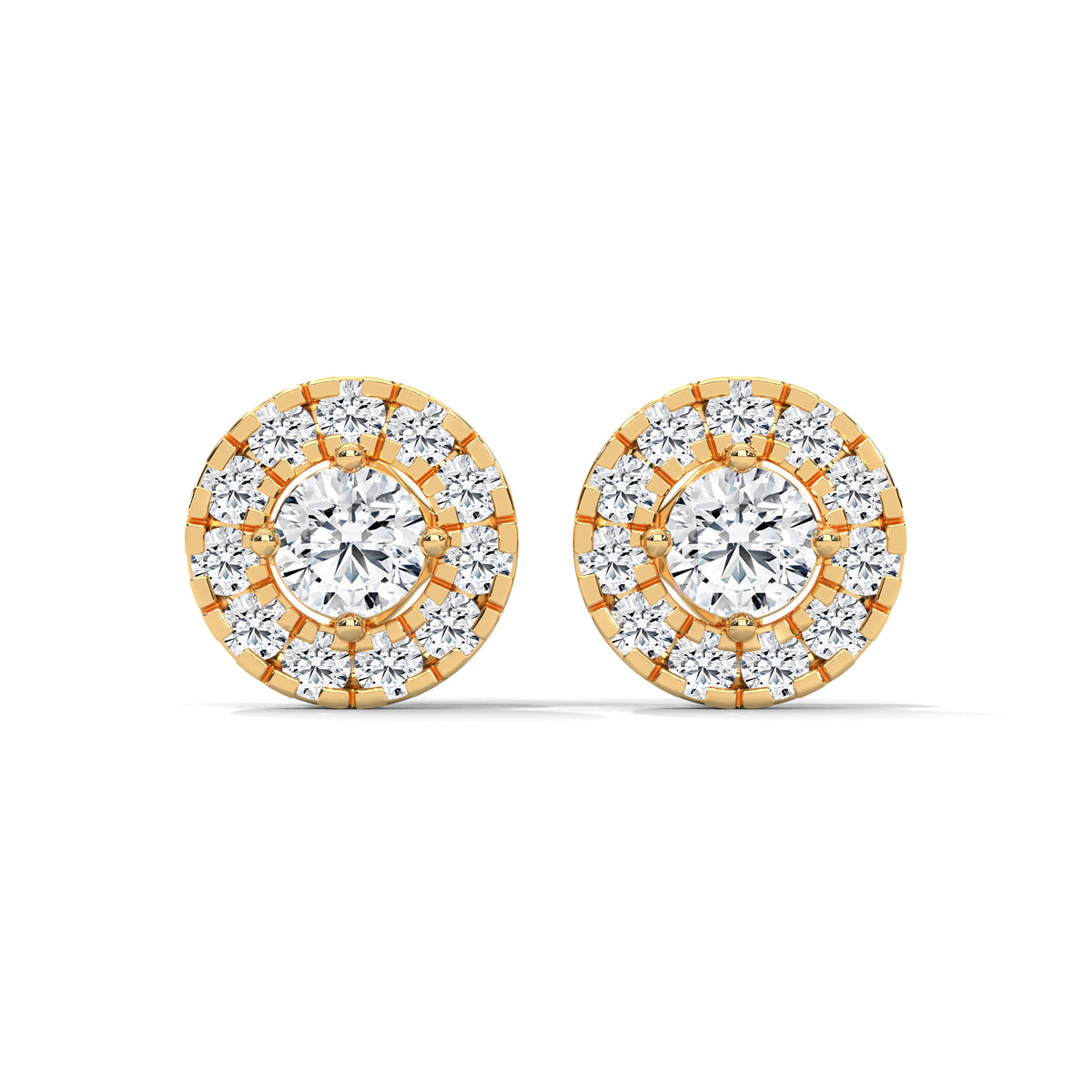 Celestial Halo Cluster Stud Earrings