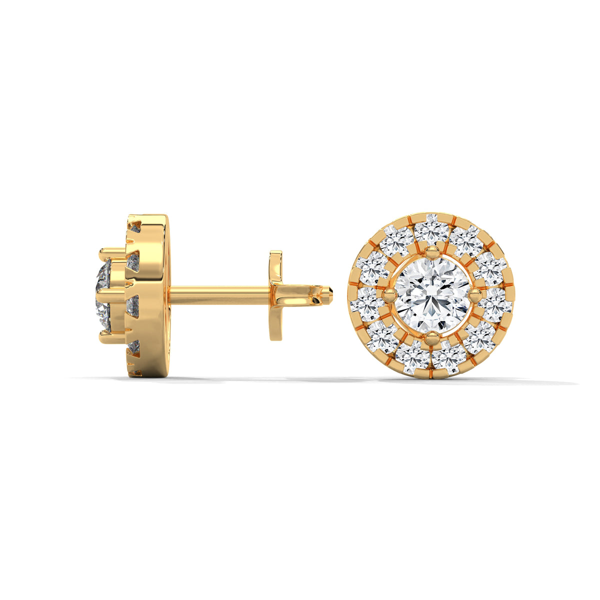 Celestial Halo Cluster Stud Earrings