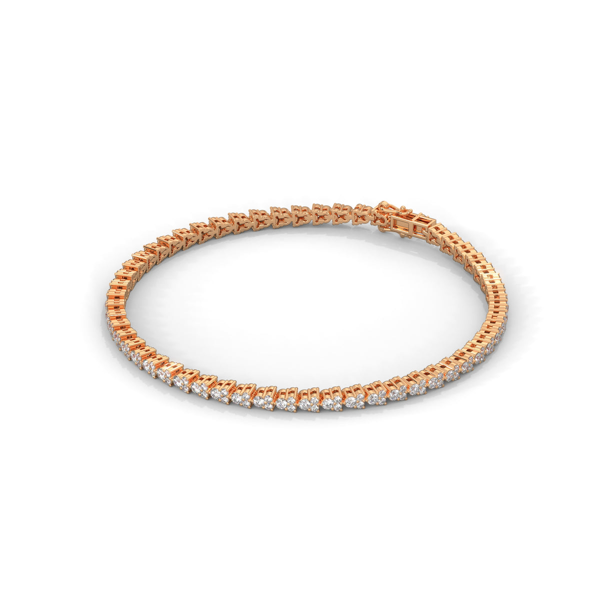 Cascading Bloom Tennis Bracelet