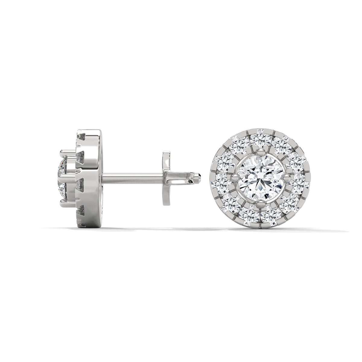 Celestial Halo Cluster Stud Earrings