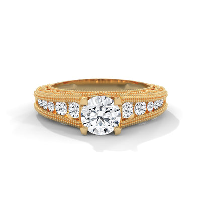 Milgrain Arch Solitaire Ring — IGI Certified Diamond Jewellery | My Carat India