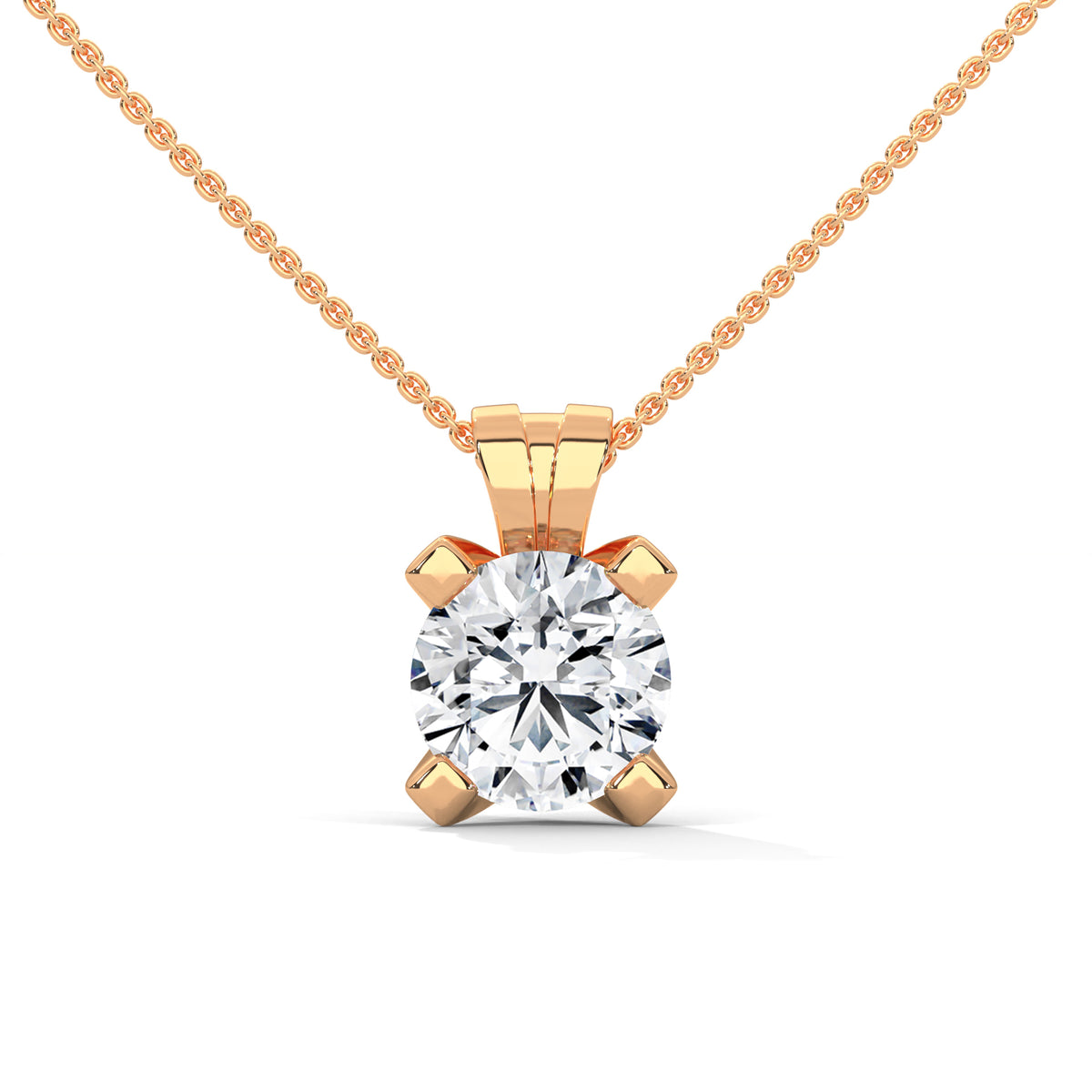 Radiant Claw Solitaire Pendant